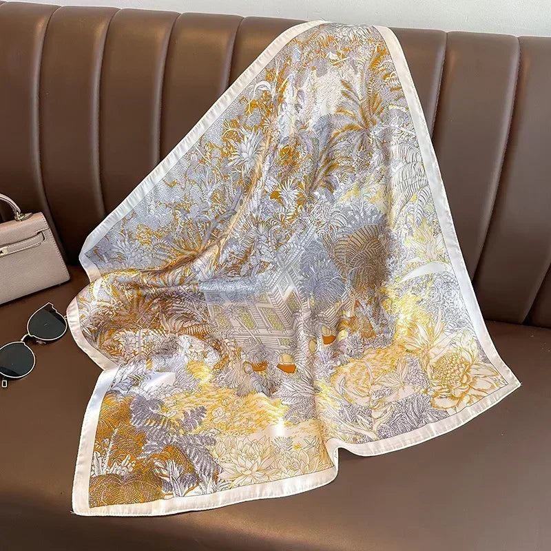 Satin Square Scarf for Women – Multi-Purpose Accessory for Hair, Neck, Bag & Headwrap | Thomler