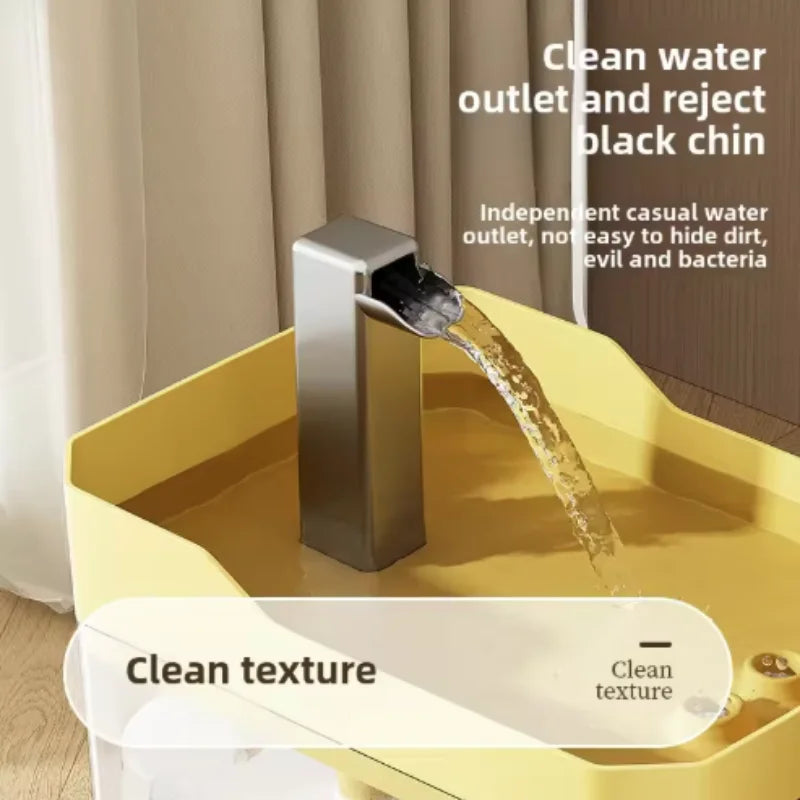Circulating Cat Water Fountain with Pump & Filtration System, See-Through Design, Dry-Run Protection | Thomler
