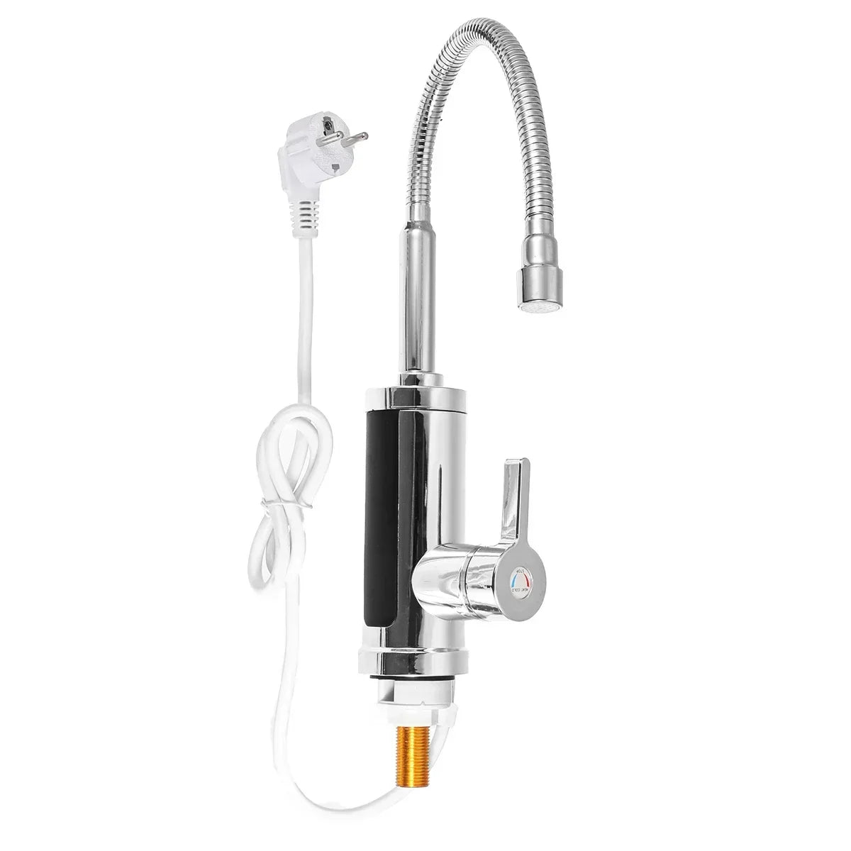 Instant Hot Water Electric Kitchen Faucet 3000W Tankless Tap for Sink 86-140°F Dual-Handle Cold & Heated Water Dispenser Fast Heating Stainl | Thomler