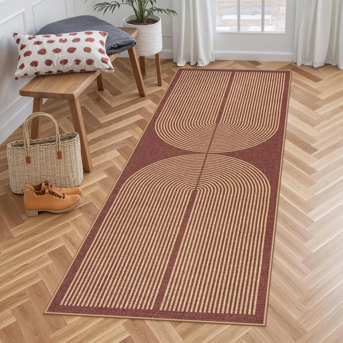 Machine Washable Entry Runner Mat with Anti-Slip Backing for Hallway Kitchen Laundry Utility Room | Thomler