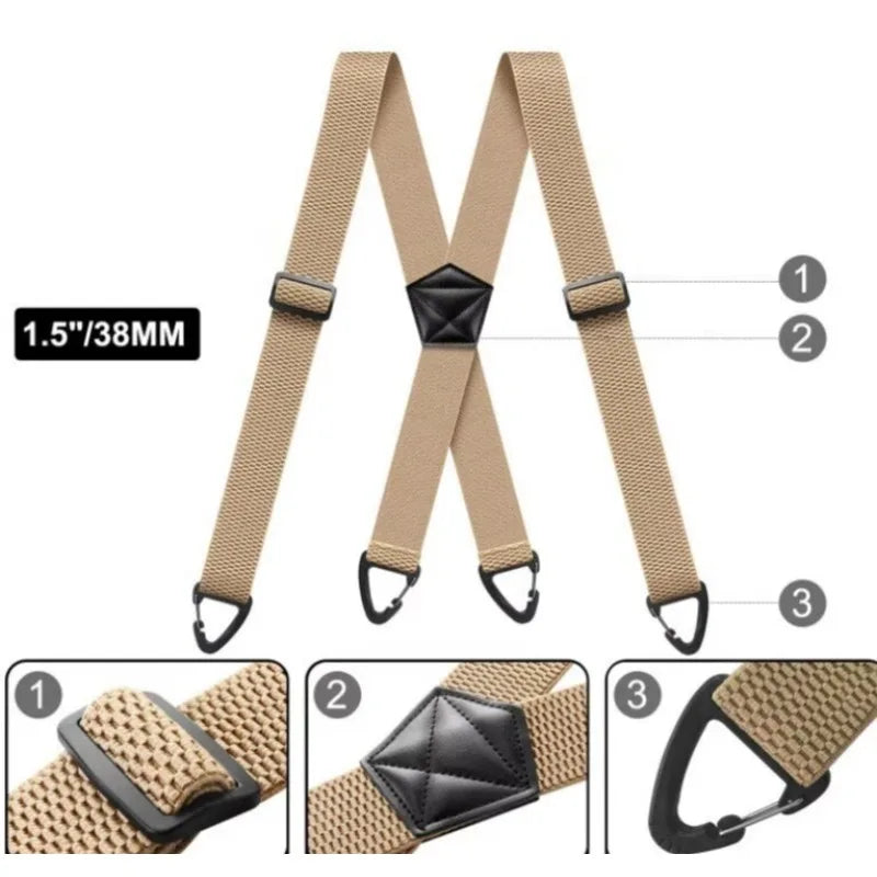 Adjustable Work Suspenders with Metal Clips – X-Back & Y-Back Designs for Men | Thomler