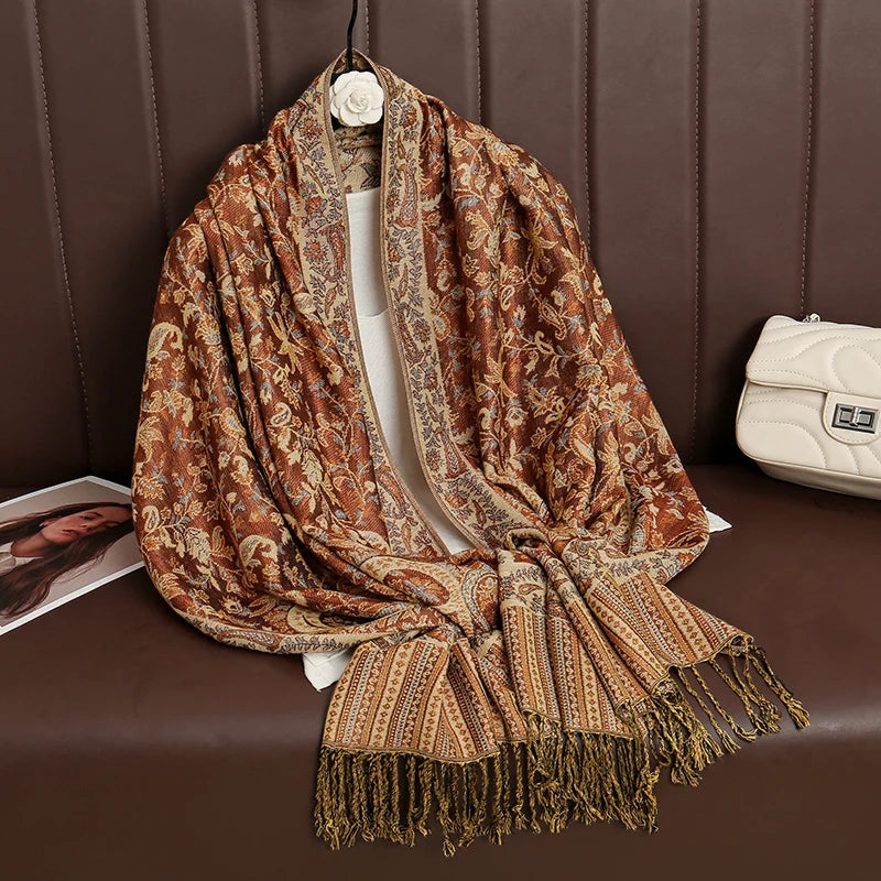 Soft Cotton-Blend Winter Wrap Scarf for Women – Lightweight Shawl for Fall & Cold Weather | Thomler