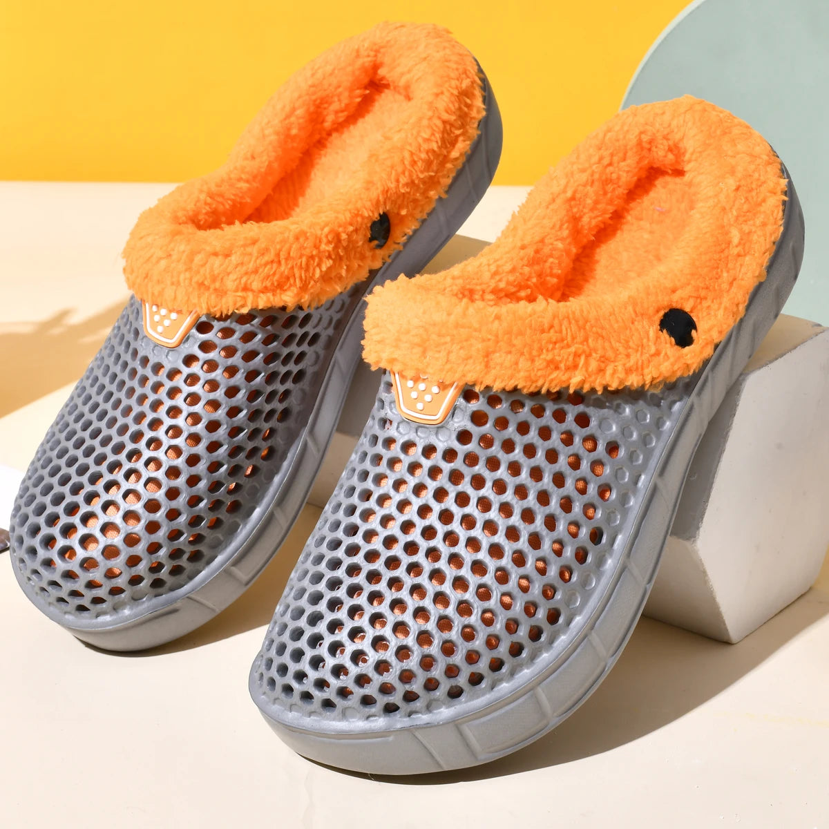 Plush Lined Slip-On House Slippers – Quilted EVA Foam Clogs for Men & Women – Indoor Outdoor Mules with Fleece Lining Winter | Thomler
