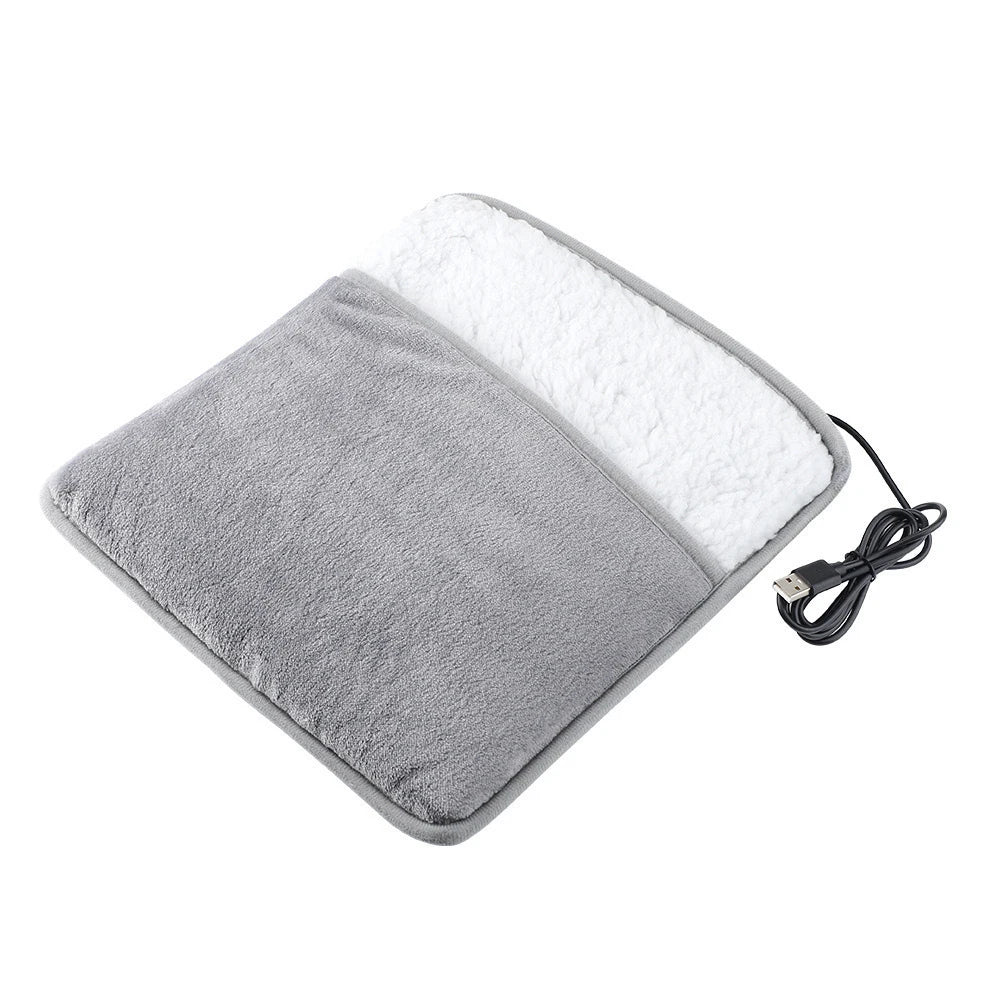 USB-Powered Plush Heated Foot Pad – Cozy Electric Warming Mat for Cold Feet & Office Use | Thomler