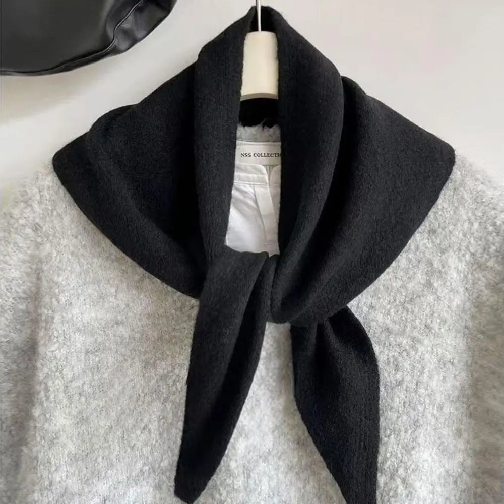 Cozy Wool-Blend Triangle Shawl Wrap for Women – Soft Knit Neck & Shoulder Warmer for Fall Winter | Thomler