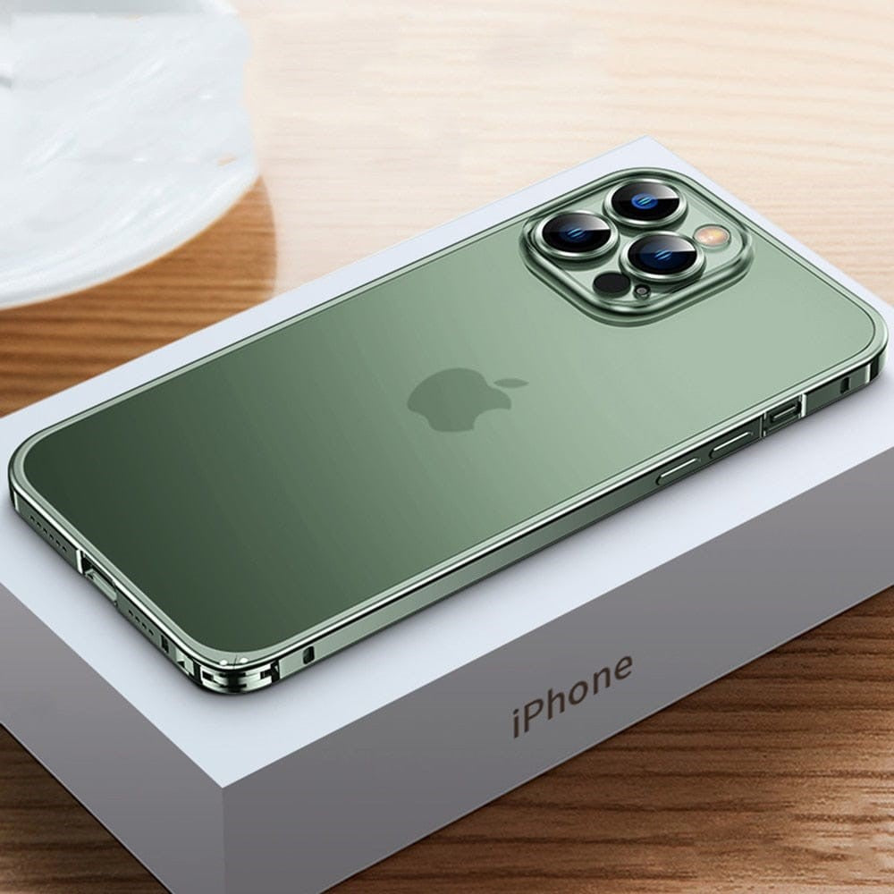 Aircraft-Grade Aluminum iPhone Case Precision-Milled Snap-On Protection for Apple Smartphones Slim Lightweight Metal Bumper Shell | Thomler