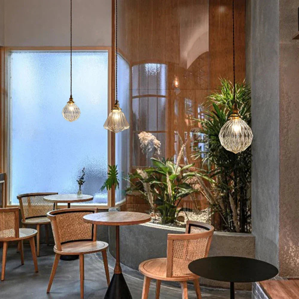 Pendant Light Crystal Glass 15.0 cm Scandinavian Dining Room Kitchen Island Hanging Ceiling Lamp E27 Retro Living Room | Thomler