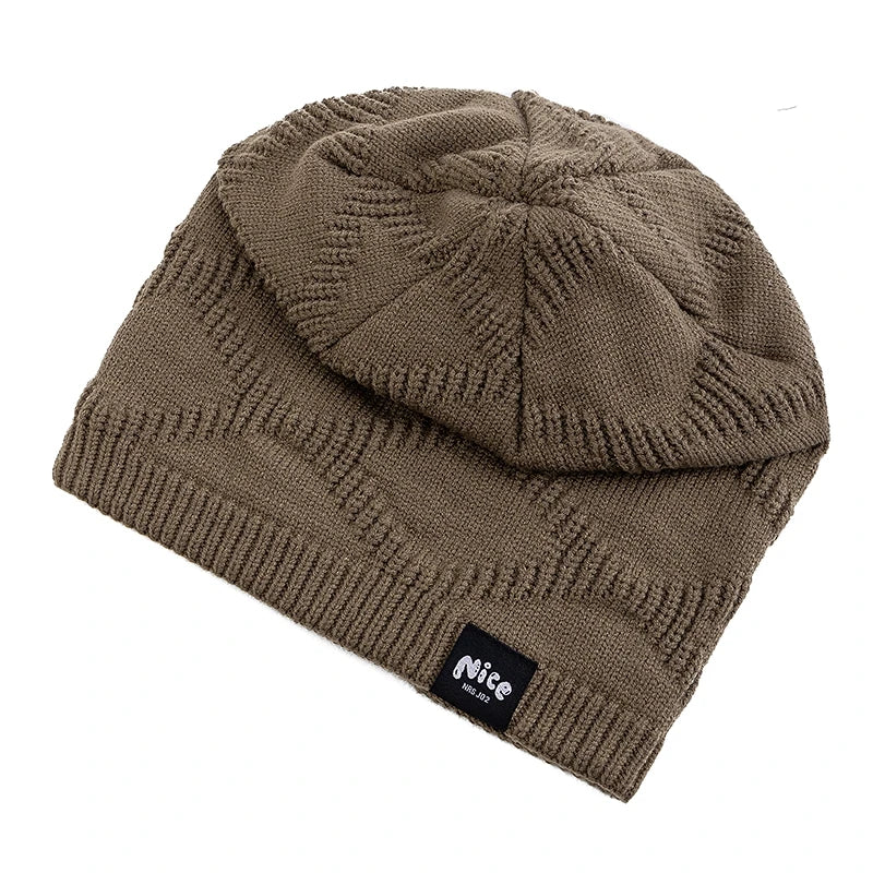 Slouchy Knit Beanie Hat with Fleece Lining – Unisex Cold Weather Headwear for Men & Women, Casual Outdoor Skull Cap | Thomler