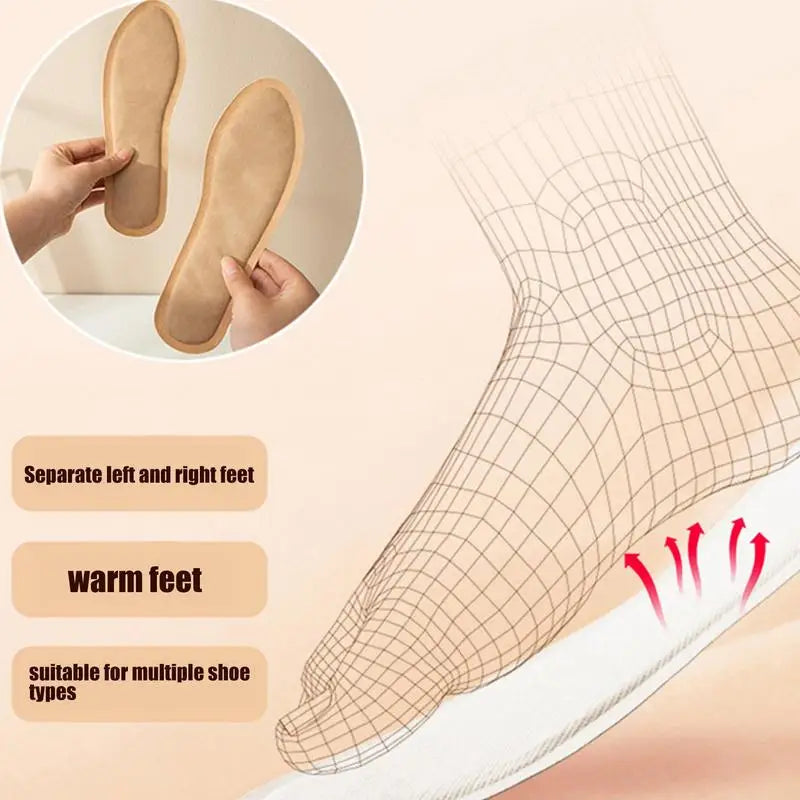Air-Activated Toe Warmer Insoles for Winter – 12-Hour Heat, No Batteries Required – Pack of 10 Pairs | Thomler