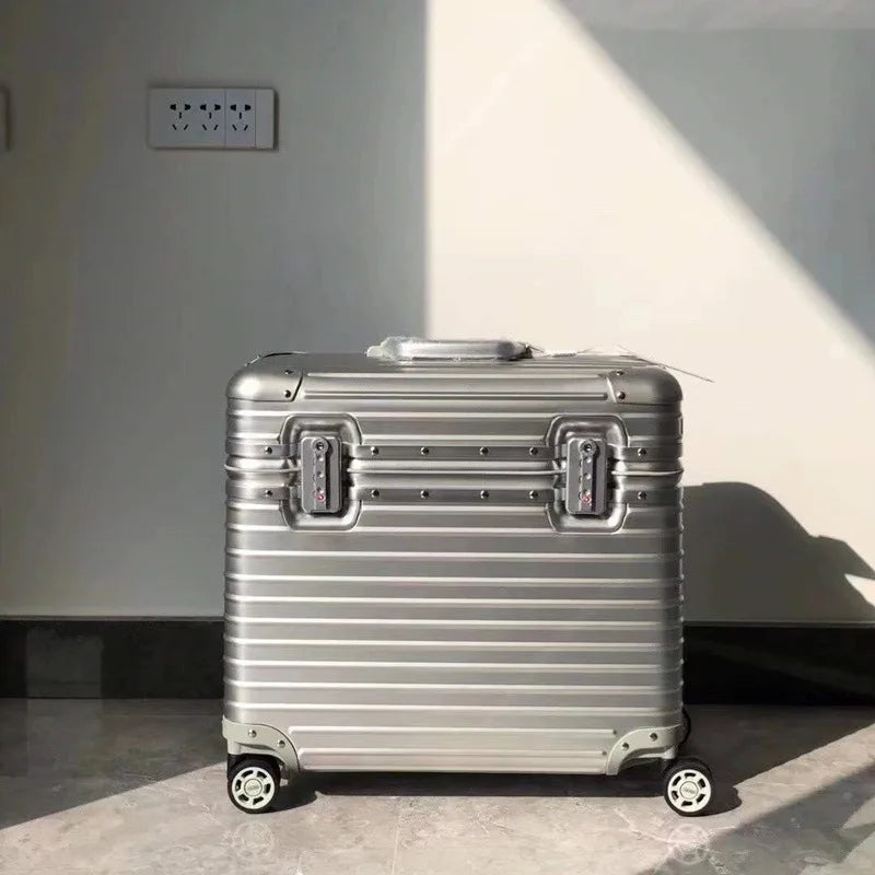 Hard Shell Luggage Aluminum-Magnesium Spinner Suitcase TSA Lock Travel Carry-On and Checked Baggage Set for Business Trips Vacation | Thomler