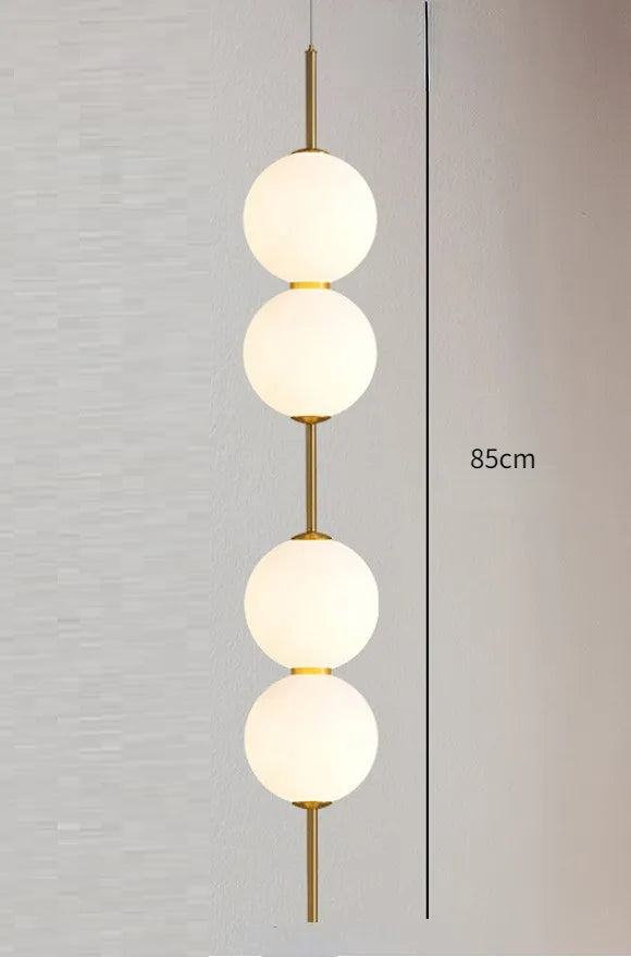 Glass Globe Hanging Light Fixture with Multiple Configurations for Dining Room Kitchen Island Bedroom Contemporary Suspended Ceiling Lamp | Thomler