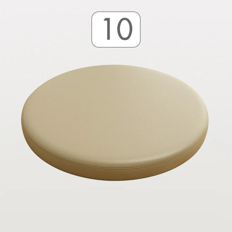 Faux Leather Round Seat Pad with Memory Foam Core for Kitchen Bar Stools, Dining Chairs & Window Benches – Slip-Resistant Washable Design | Thomler