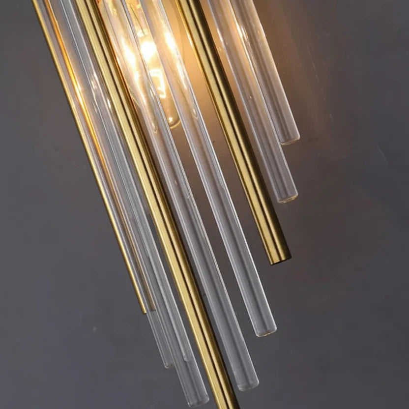 Dual-Direction Crystal Wall Sconce with Gold-Plated Finish for Bedroom & Hallway Accent Lighting | Thomler