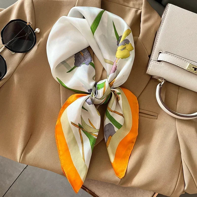 Satin Square Scarf for Women – Multi-Purpose Accessory for Hair, Neck, Bag & Headwrap | Thomler