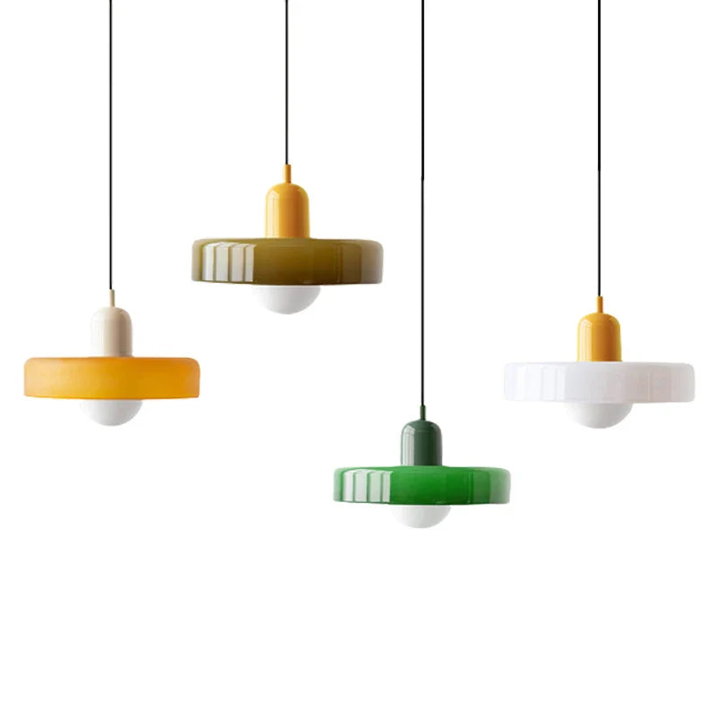 Two-Tone Glass Drop Ceiling Light Fixture for Kitchen Island Dining Room Modern Hanging Lamp | Thomler