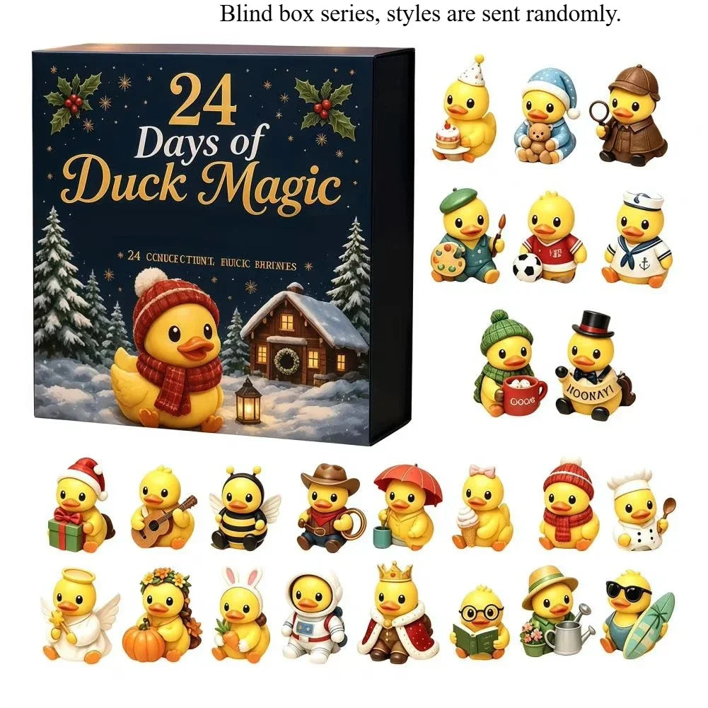 Countdown Advent Calendar 24-Day Duck Squishy Toy Collection Holiday Stress Relief Fidget Set for Adults | Thomler