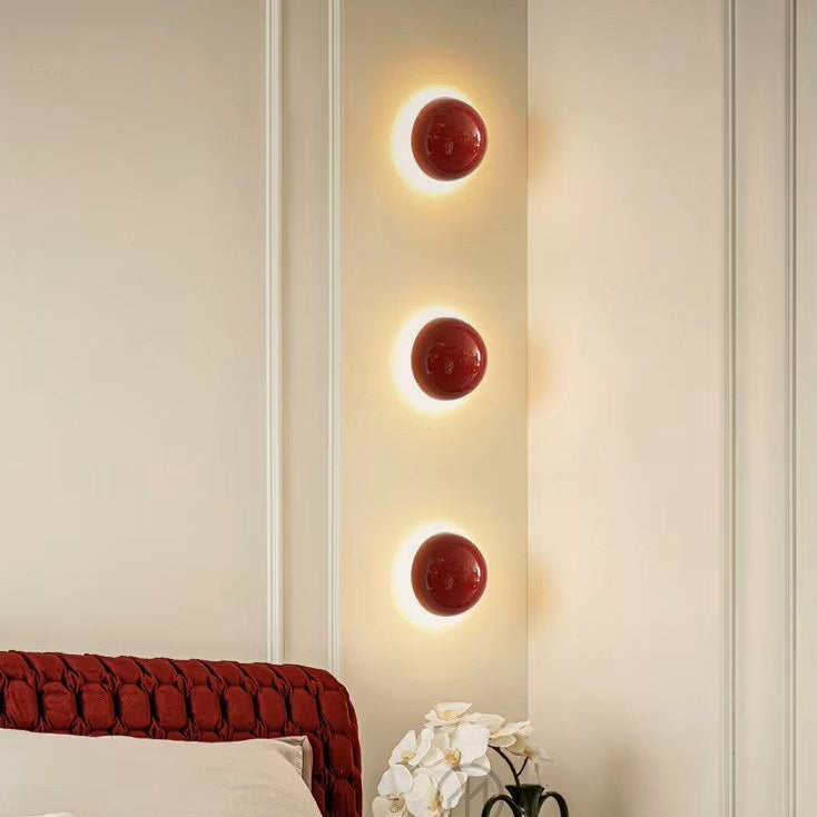 Metal Circle Sconce with LED Bi-Directional Lighting for Hallways, Bedrooms & Living Rooms | Thomler