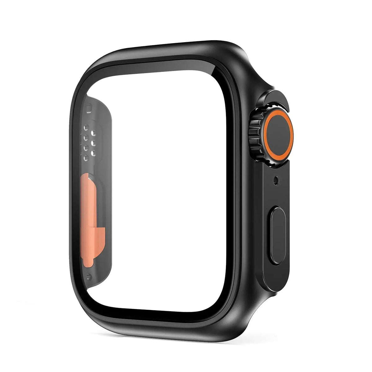 Hardened Glass Shield Case for Apple Watch Series 7/8/SE – Full Display Coverage, Crown Access, 40-45mm Sizes | Thomler