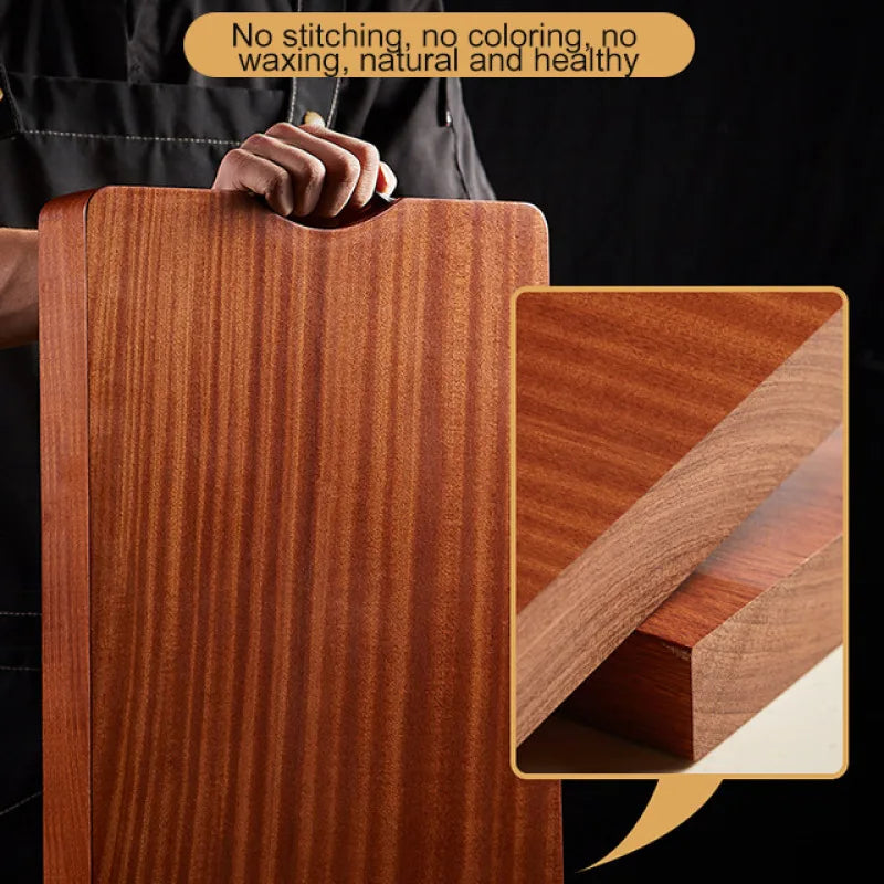 Solid Hardwood Cutting Board – Antimicrobial, Crack-Resistant, Untreated Dark Wood Chopping Block for Kitchen | Thomler