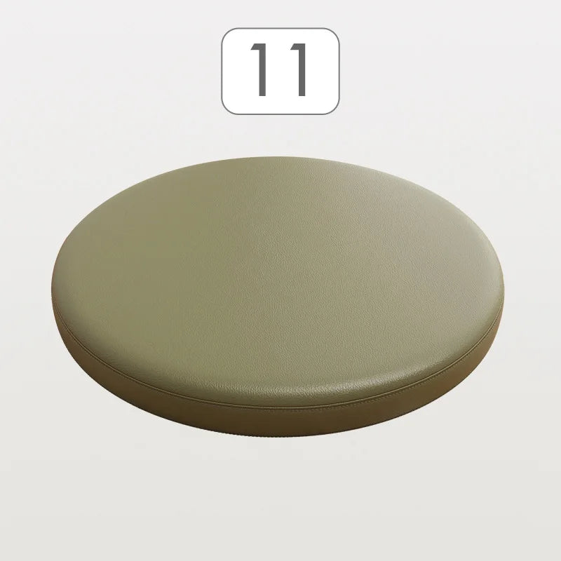 Faux Leather Round Seat Pad with Memory Foam Core for Kitchen Bar Stools, Dining Chairs & Window Benches – Slip-Resistant Washable Design | Thomler