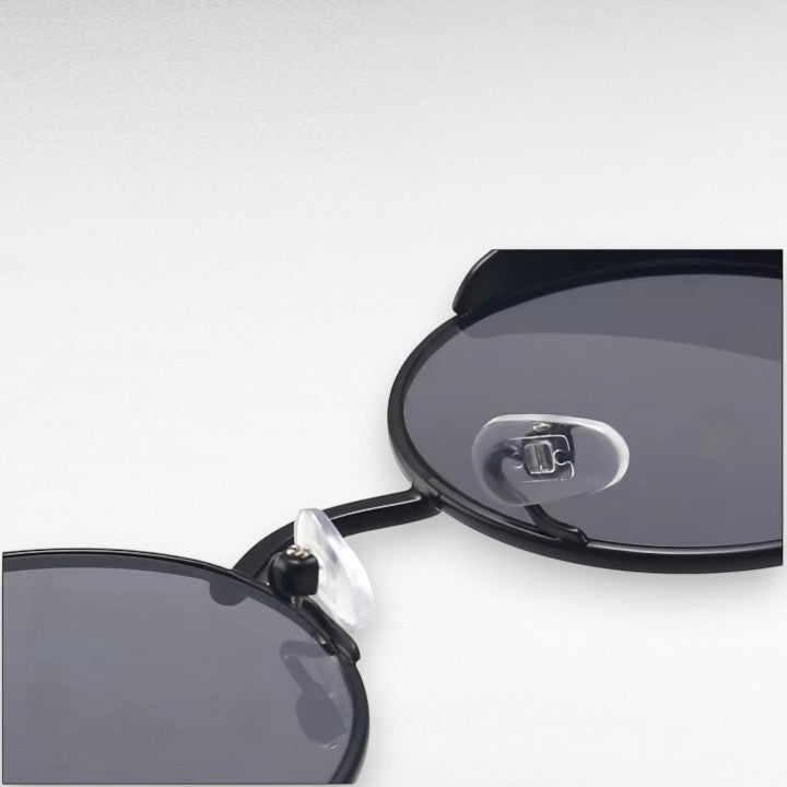 Steampunk Sonnenbrille Rund — UV400 Polarisiert, Retro Metallrahmen