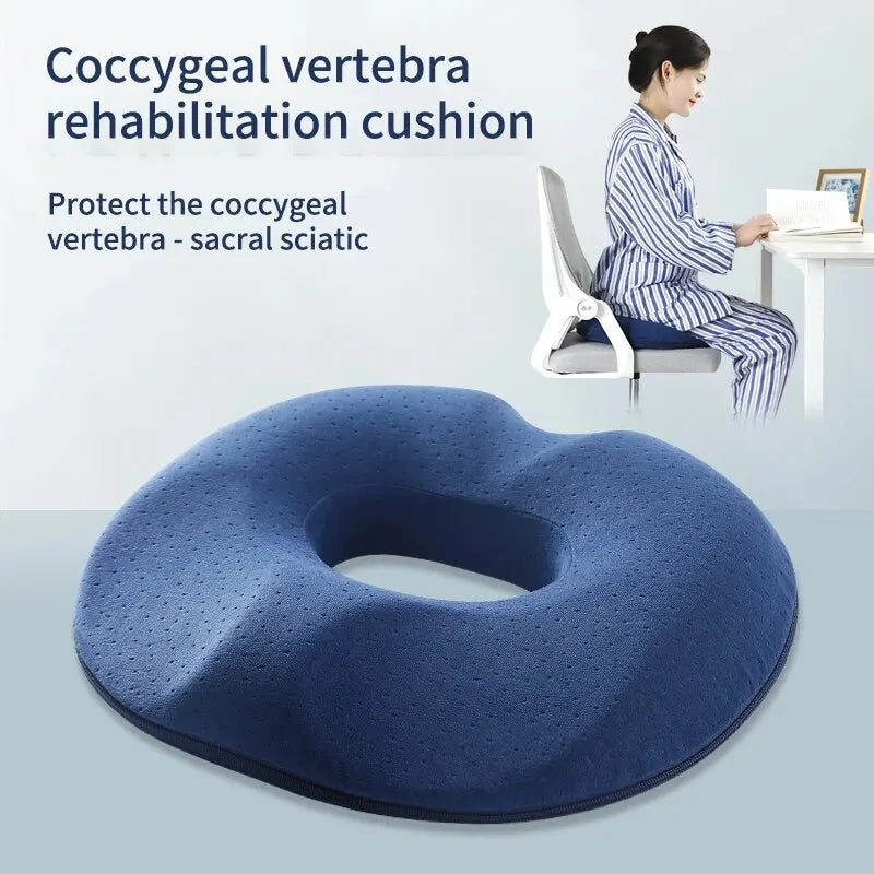 Memory Foam Seat Cushion for Tailbone Pain Relief – Ergonomic Coccyx Support for Office Chair, Car, Wheelchair | Orthopedic Sitting Pillow | Thomler