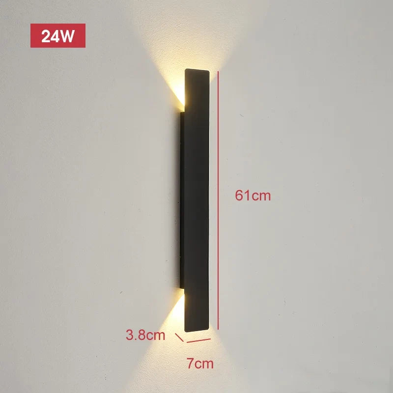 Weatherproof Aluminum Outdoor Wall Light | 4 in to 24 in, LED Sconce for House Exterior, Patio, Deck, Garden Entry | Thomler