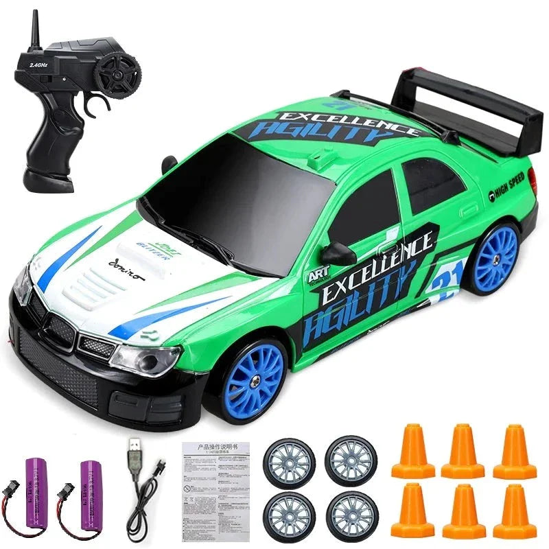 RC Mini Drift Car Remote Control Racing Toy with LED Lights & Rechargeable Battery for Kids & Adults | Thomler