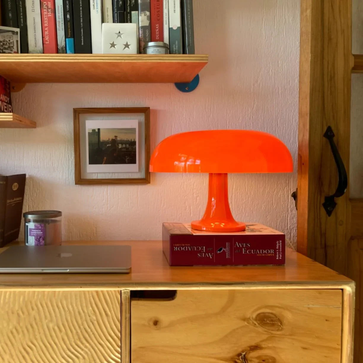 Table Lamp PVC 28.0 cm Orange Bedroom Living Room Mushroom Desk Light Retro Accent Lighting | Thomler