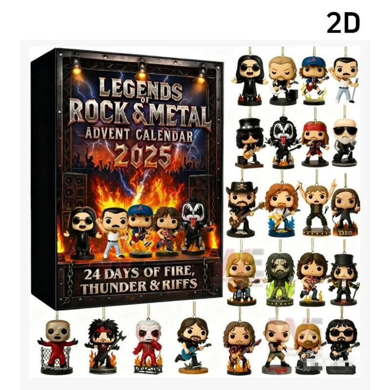 Rock Music 24-Day Countdown Calendar Box with Holiday Surprises for Kids | Thomler