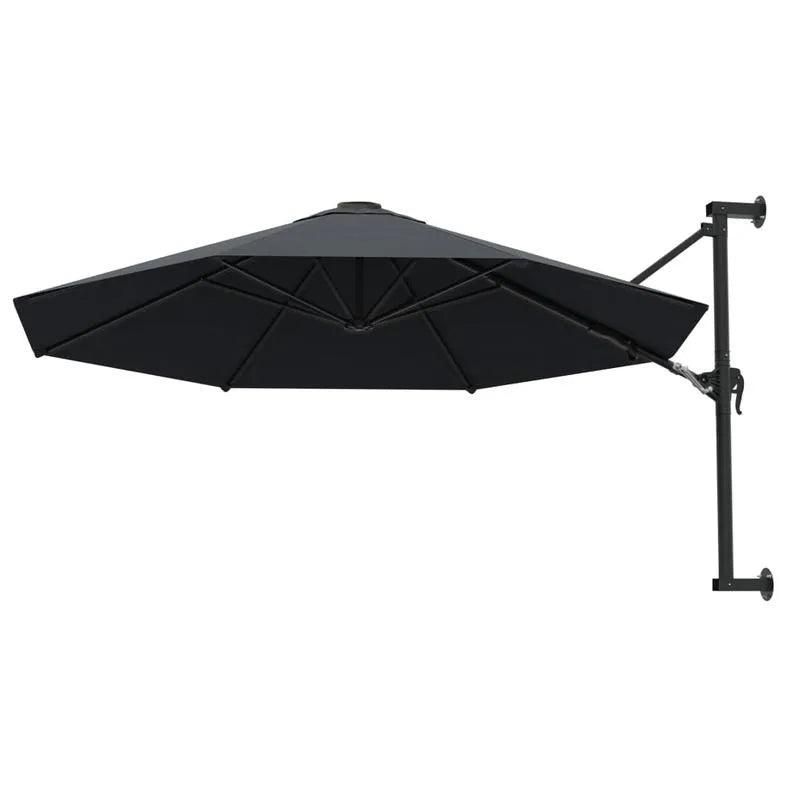 Half-Round Wall-Mounted Patio Shade – 10 ft Crank-Open Outdoor Canopy for Small Spaces, Deck & Courtyard | Thomler