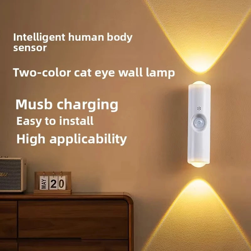 Rechargeable Dual-Head Motion Sensor RGB Spotlight Night Light for Closets Cabinets Hallways Bedrooms | Thomler