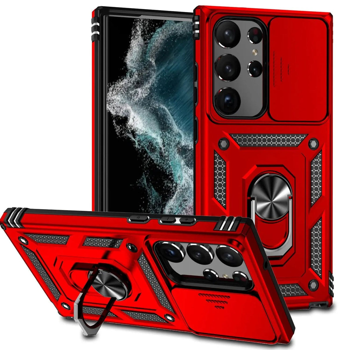 Protective Stand Case with Lens Guard for Samsung Galaxy S23 Series – Hands-Free Viewing & Drop Protection | Thomler