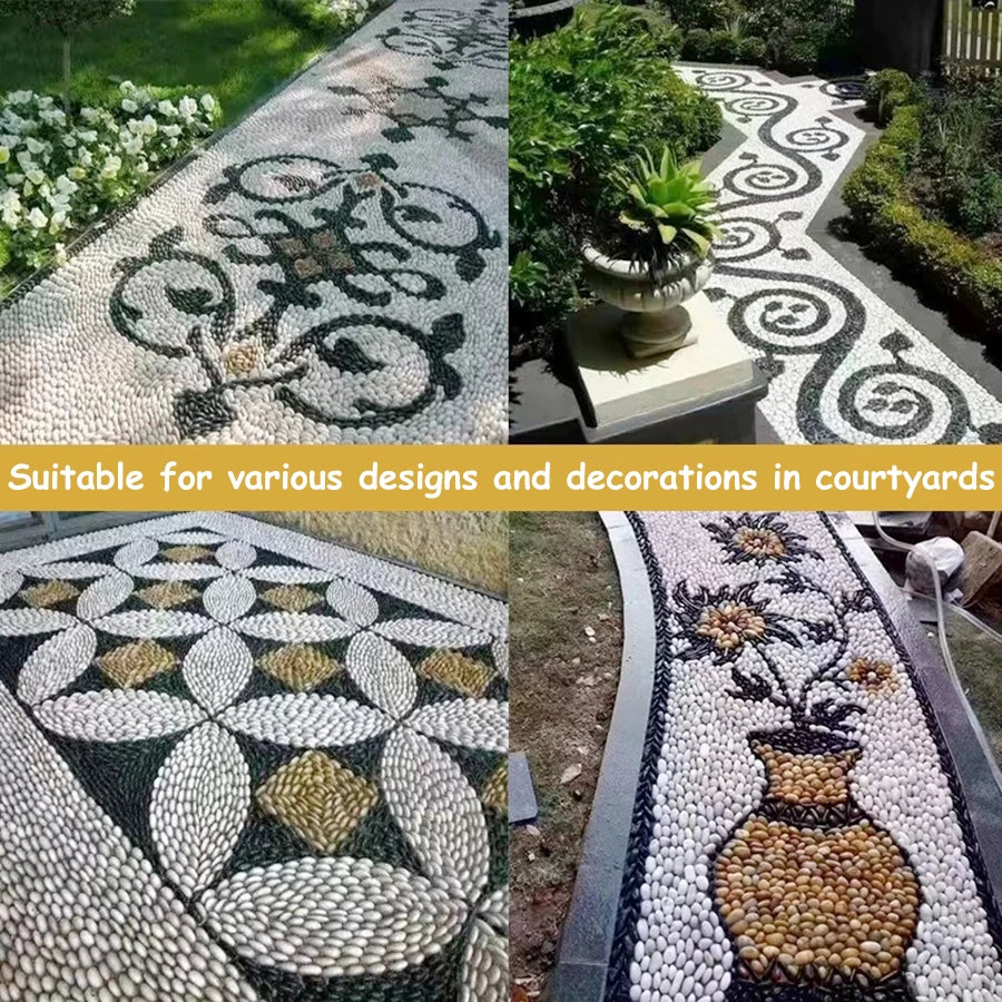 Polished White Pebbles for Garden & Landscaping – Natural River Rock Stones 0.75-1.2 in – Decorative Ground Cover for Yards, Pathways & | Thomler