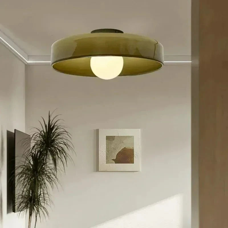 Glass Ceiling Light Fixture with Nordic-Inspired Design – Soft Ambient Lighting for Bedroom, Kitchen, Living Room & Hallway | Thomler