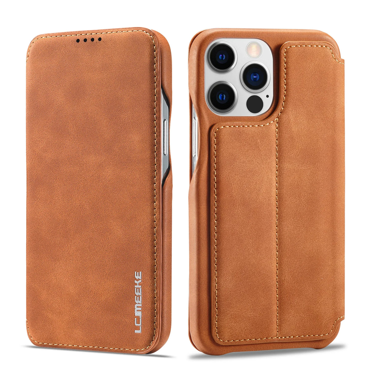 Folio Case for iPhone with Card Slots & Magnetic Closure – Faux Leather Flip Cover for iPhone 16, 15, 14, 13, 12, 11, Pro Max, Mini, XS | Thomler