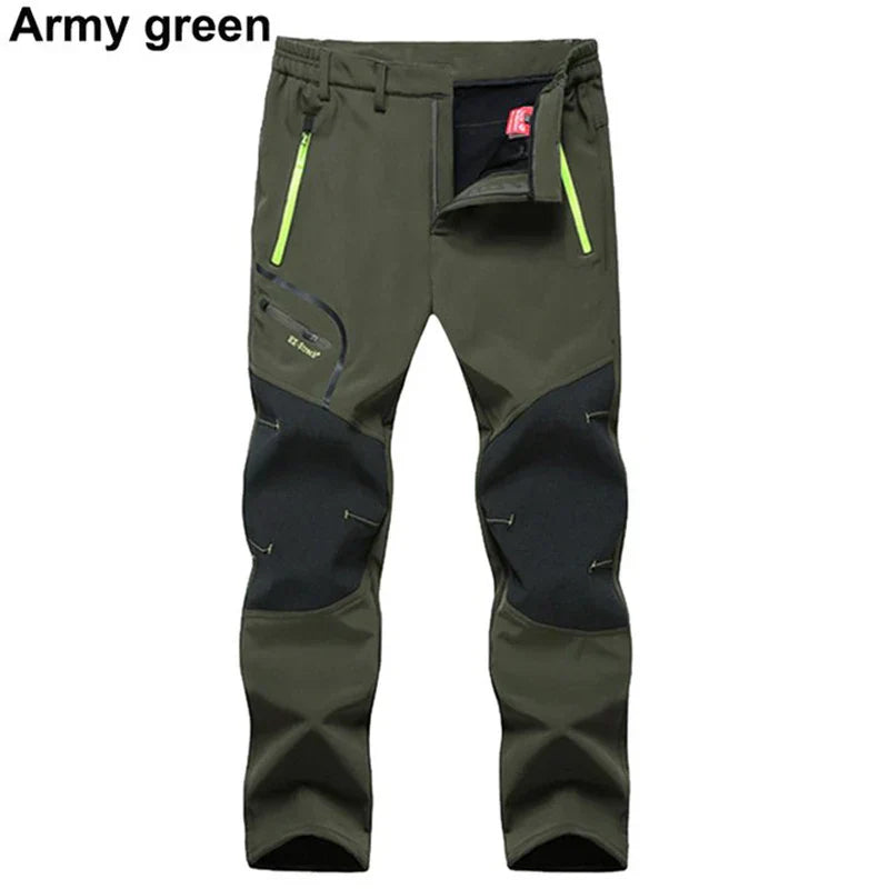 Herren Softshell Wanderhose wasserdicht, warm, winddicht, L–6XL Outdoor