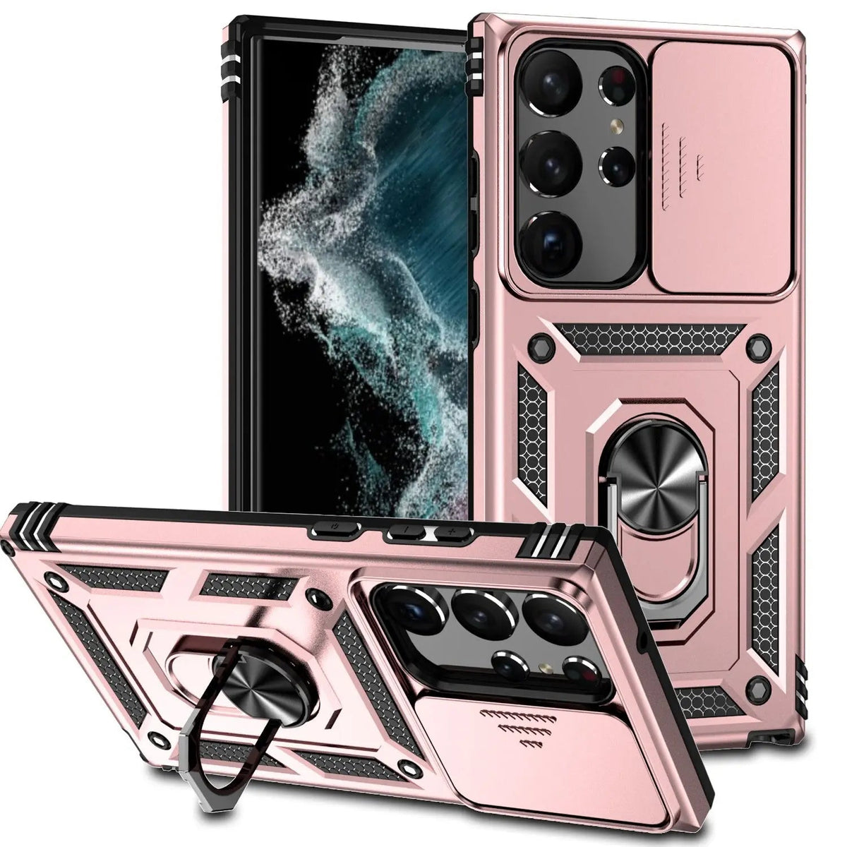 Protective Stand Case with Lens Guard for Samsung Galaxy S23 Series – Hands-Free Viewing & Drop Protection | Thomler