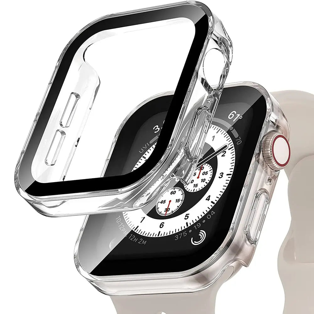 Snap-On Full-Coverage Screen & Body Shield for Apple Watch Series 4-9 – Tempered Glass & PC Armor | Thomler