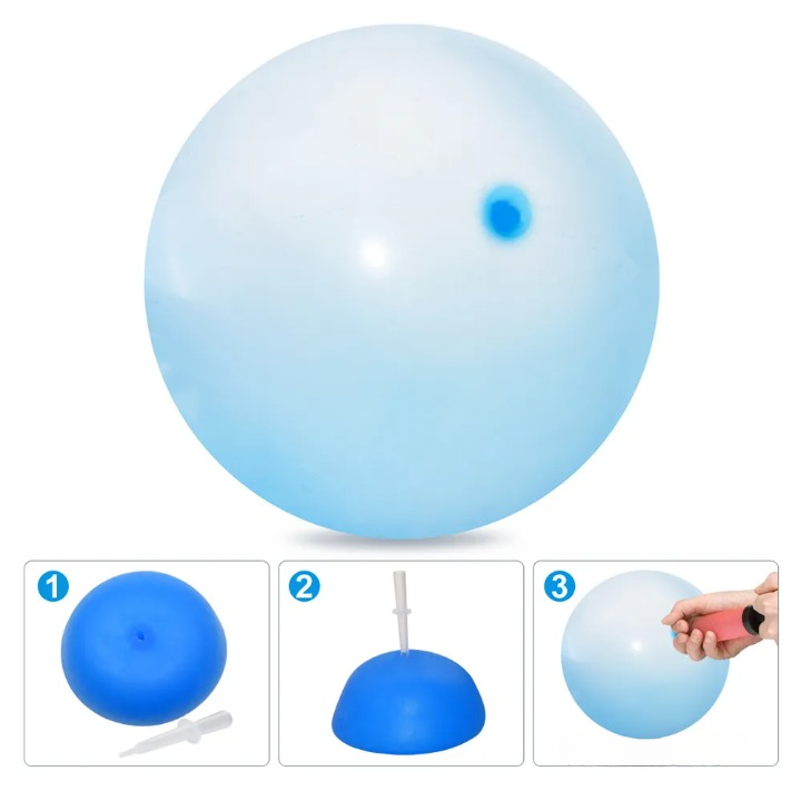 Play Ball TPR 120.0 cm 47.2" Indoor Outdoor Family Garden Water Filled Inflatable Bubble Toy For Active Play | Thomler