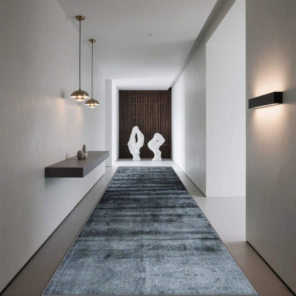 Modern Geometric Runner Rug Hallway Staircase Entryway Anti-Slip Machine Washable Polyester Floor Mat for Living Room Kitchen Corridor | Thomler