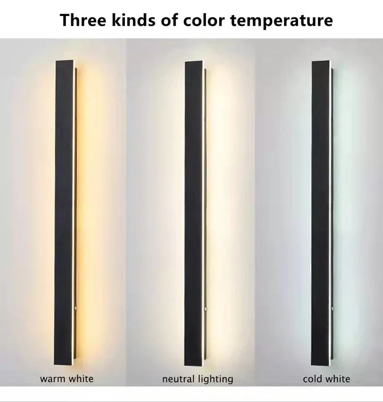 Wall Lamp Metal Acrylic 240.0 cm Outdoor Indoor Waterproof LED Lighting Modern Facade Terrace Hallway Feature Light | Thomler