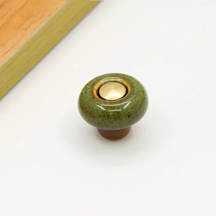 Cabinet Knob Ceramic 3.2 cm Round Furniture Drawer Kitchen Cupboard Handle Replacement Hardware | Thomler