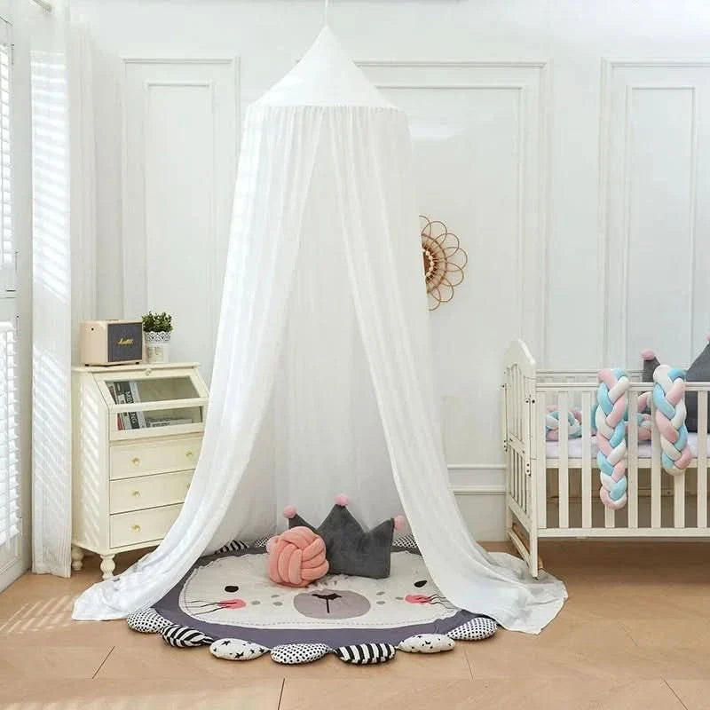 Sheer Fabric Play Tent Canopy for Girls' Bedroom & Reading Nook – Ceiling-Mounted Playhouse Drape | Thomler