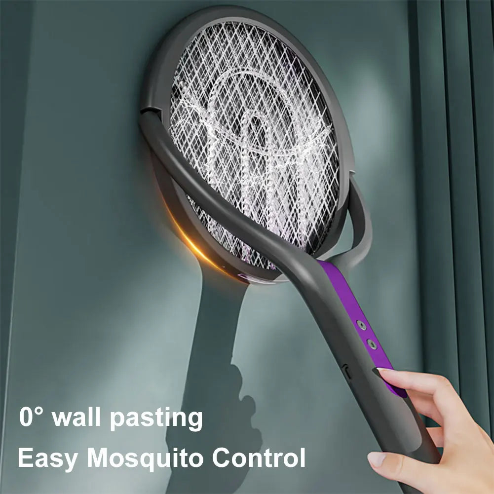 Telescoping Electric Bug Zapper with LED Camping Light & Rotating Head – 2-in-1 Rechargeable Insect Swatter for Indoor & Outdoor Use | Thomler