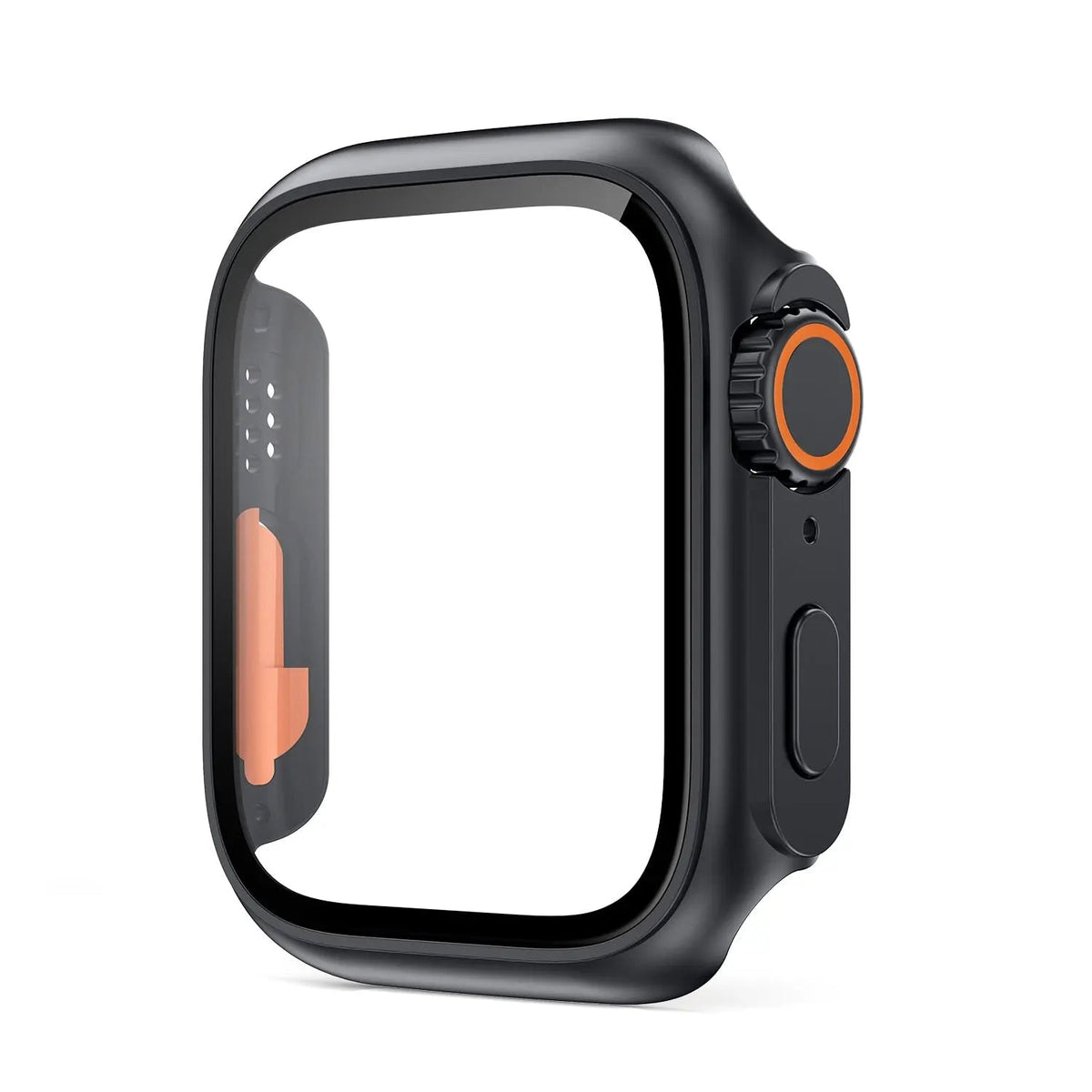 Hardened Glass Shield Case for Apple Watch Series 7/8/SE – Full Display Coverage, Crown Access, 40-45mm Sizes | Thomler
