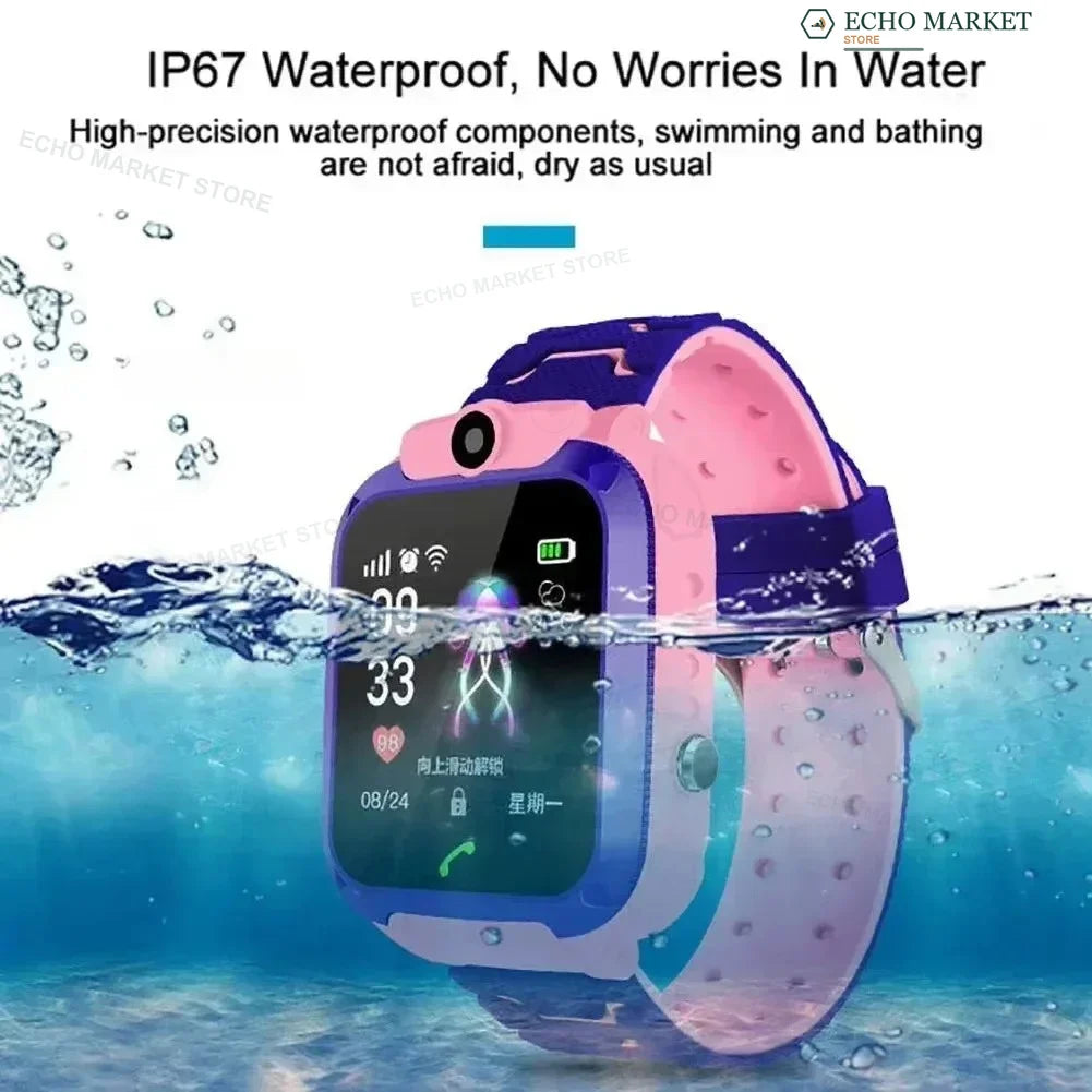 Kids GPS Tracker Watch with SOS Emergency Call Camera Voice Chat IP67 Water Resistant Location Monitoring Smartwatch for Children iOS | Thomler