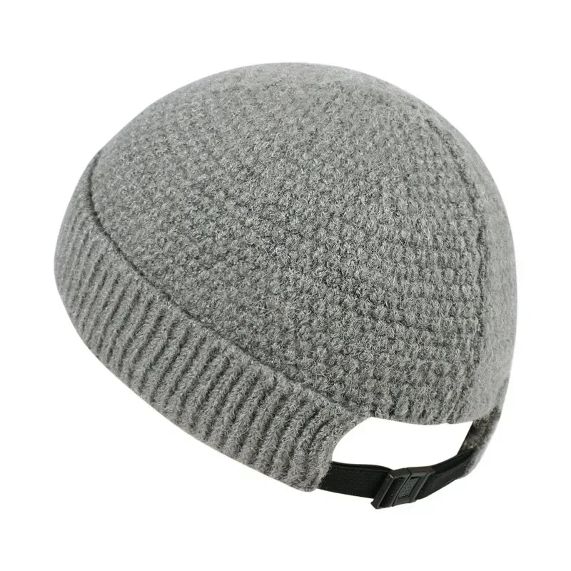 Knit Skullcap with Rolled Cuff – Soft Cotton Winter Hat for Men & Women, Casual Streetwear Beanie, Indoor & Outdoor Headwear | Thomler