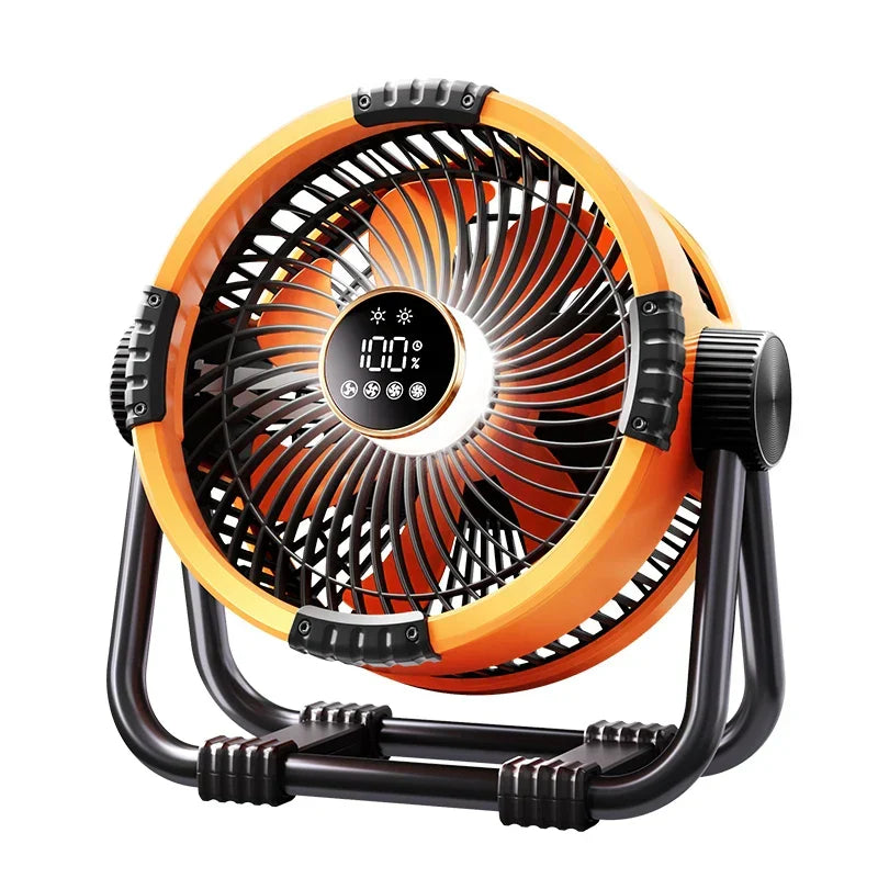 Rechargeable Camping Fan 20000mAh with LED Light & Remote Control for Tent, Outdoors & Emergency | Thomler