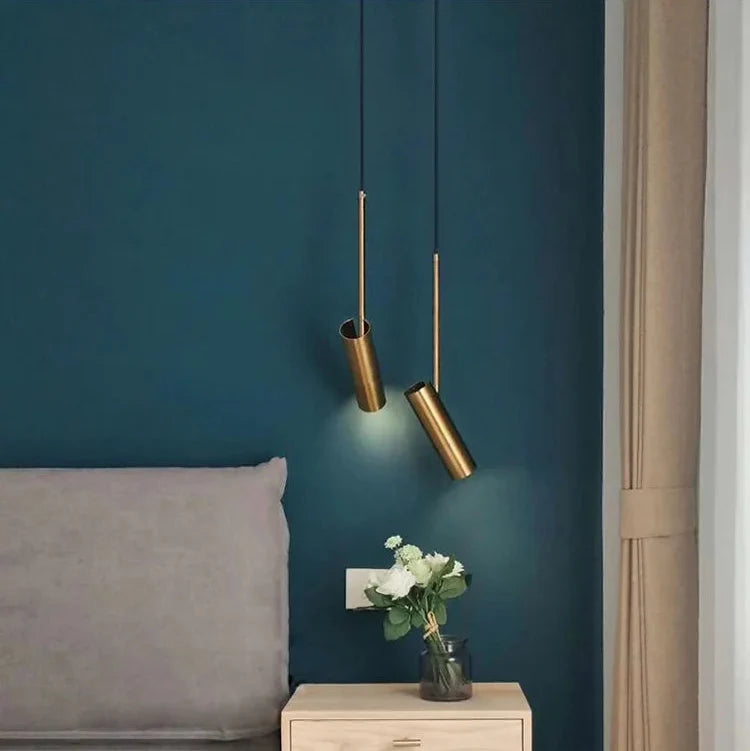 Adjustable Swivel Cylinder Pendant – Metal Downlight with Focused Beam for Kitchen Island & Bedside | Thomler